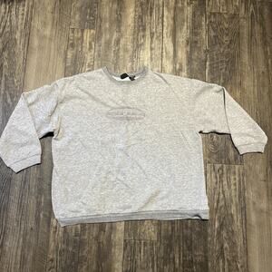 90’s VTG BUM Equipment Crewneck Sweatshirt Gray Pullover S/M Gray Grunge